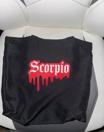 Scorpio drip tote bag